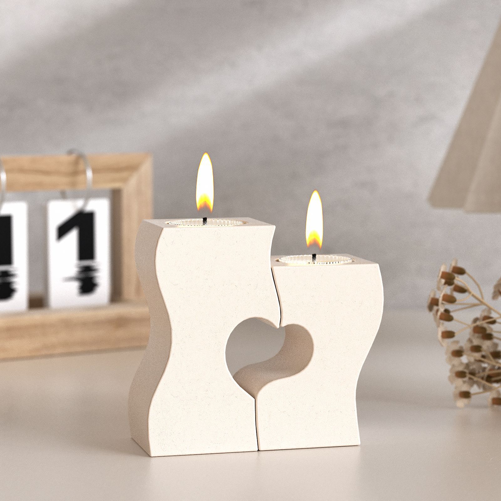 Candle Making Business - S القلب الشمعدان قوالب السيليكون DIY